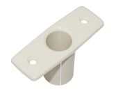 Rudder fork socket for installation, nylon, for 19mm pin, white