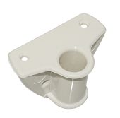 Rudder fork base for edge mounting, nylon, for 19mm pin, white