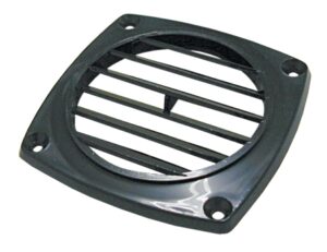 ABS gill vent for 75mm hose, black
