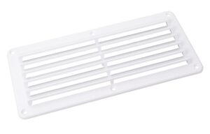 Gill ventilator, rectangular ABS 261x125mm, 2x6 slots, white