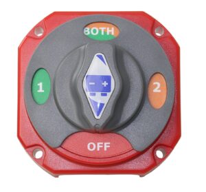 Battery selector switch 12/24V 230A red/grey