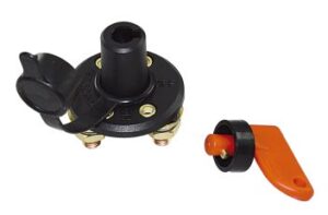 Battery switch 12/24V 75A black/red with cover cap