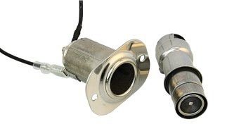 Cigarette lighter with reading light, stainless steel, 12V, 12mm plug 1 Cigarette lighter with reading light, stainless steel, 12V, 12mm plug