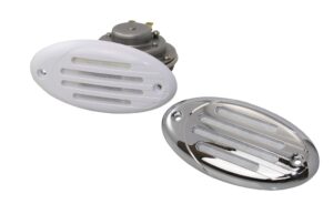 Built-in signal horn, stainless steel/ABS, 12V, 110dB, white or chrome