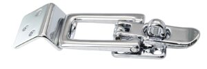 Tension lock with hook plate, 90° MsCr 90mm