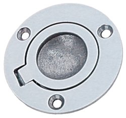 Floor lifter recessed handle, round MsCr 60mm
