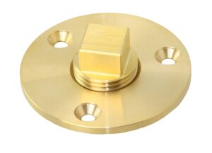 Drain plug with screw closure and square drive, brass, ID 19mm