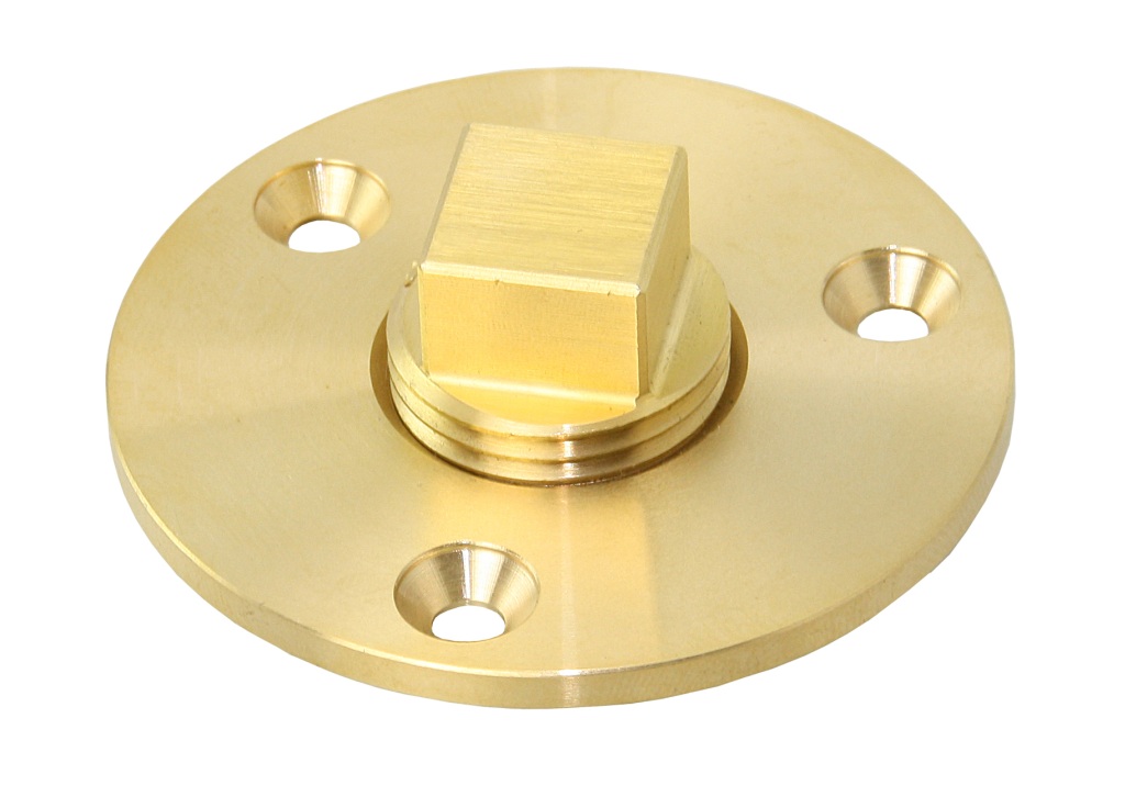 Drain plug with screw closure and square drive, brass, ID 19mm 1 Drain plug with screw closure and square drive, brass, ID 19mm