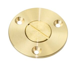 Drain plug with screw closure and slotted drive, brass, ID 19mm