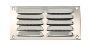Rectangular louvered panel with fly screen A2 152x76mm, 2x5 slots