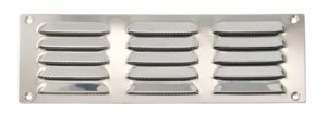 Rectangular louvered panel with fly screen A2 229x76mm, 3x5 slots