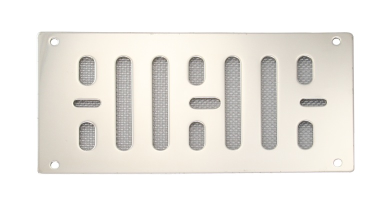 Ventilation slider base plate with fly screen A2 152x76mm 1 Ventilation slider base plate with fly screen A2 152x76mm