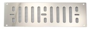 Ventilation slider base plate with fly screen A2 229x76mm