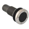 Through-hull fitting Acetal 1-1/2' stainless steel cap + valve