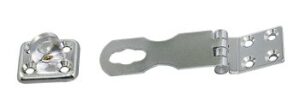 Overlap hinge with eye plate, rotatable A2 64+33x24mm