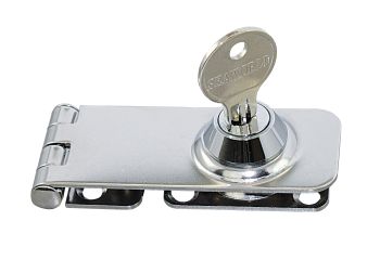 hasp hinge with cylinder lock A2 75+25x30mm 1 hasp hinge with cylinder lock A2 75+25x30mm