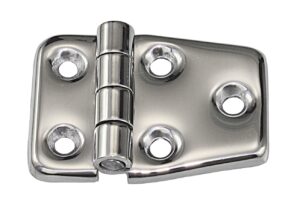 Deep-drawn hinge, asymmetrical. A2 59x40.5x2.0mm