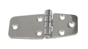 Hinge, stamped, asymmetrical. A2 84x38.5x2.0mm