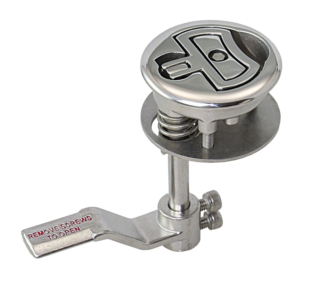 Floor lifter rotary latch with compression spring, lockable A4 60mm 1 Floor lifter rotary latch with compression spring, lockable A4 60mm