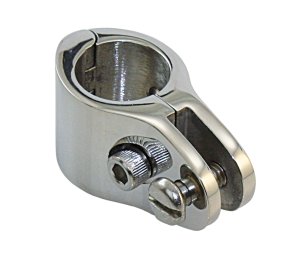 Hinged pipe joint A4 for 22mm pipe, M6 screw 1 Hinged pipe joint A4 for 22mm pipe, M6 screw