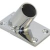 Railing foot 60°, rectangular A4 for 22mm pipe