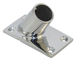Railing foot 60°, rectangular A4 for 22mm pipe 1 Railing foot 60°, rectangular A4 for 22mm pipe