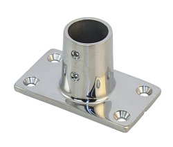 90° rectangular railing foot A4 for 22mm pipe