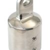Reinforced pipe end cap with 2 A4 threaded studs for 30mm pipe, 8.6mm eye 3 ek90230