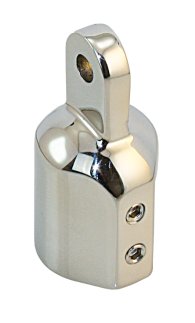 Reinforced pipe end cap with 2 A4 threaded studs for 25mm pipe, 6.6mm eye