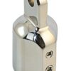 Reinforced pipe end cap with 2 A4 threaded studs for 22mm pipe, 6.6mm eye