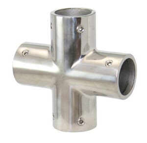 Railing connector, 4-way A4 for 25mm pipe