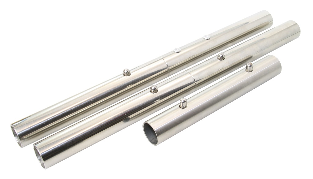 Replacement stainless steel ball lock for pipe connectors, 10 pieces. 1 Replacement stainless steel ball lock for pipe connectors, 10 pieces.
