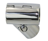 Railing T-piece 60°, hinged A4 for 22mm pipe