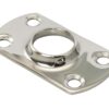 Railing foot for welding at 90°, rectangular A4 for 25mm pipe