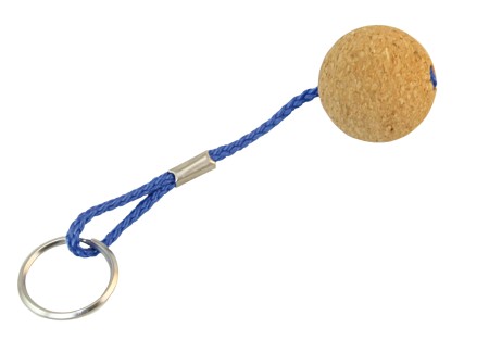 Keyring with cork ball 35mm 1 Keyring with cork ball 35mm