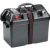MINN KOTA battery box power center with external terminals and 2 sockets 2 em901290