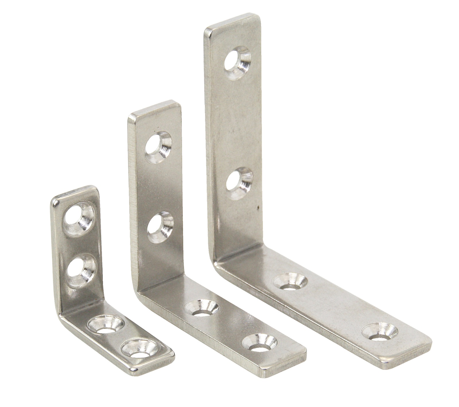 Angle connector, polished A2 61x15mm 1 Angle connector, polished A2 61x15mm