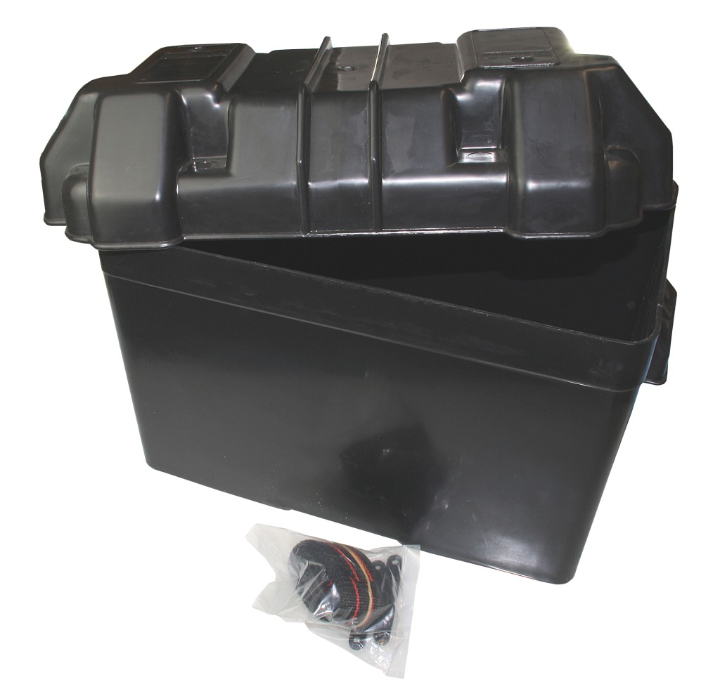 Battery box with lashing strap 350x190x225mm 1 Battery box with lashing strap 350x190x225mm