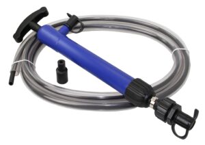 Oil hand pump, plastic, including hoses