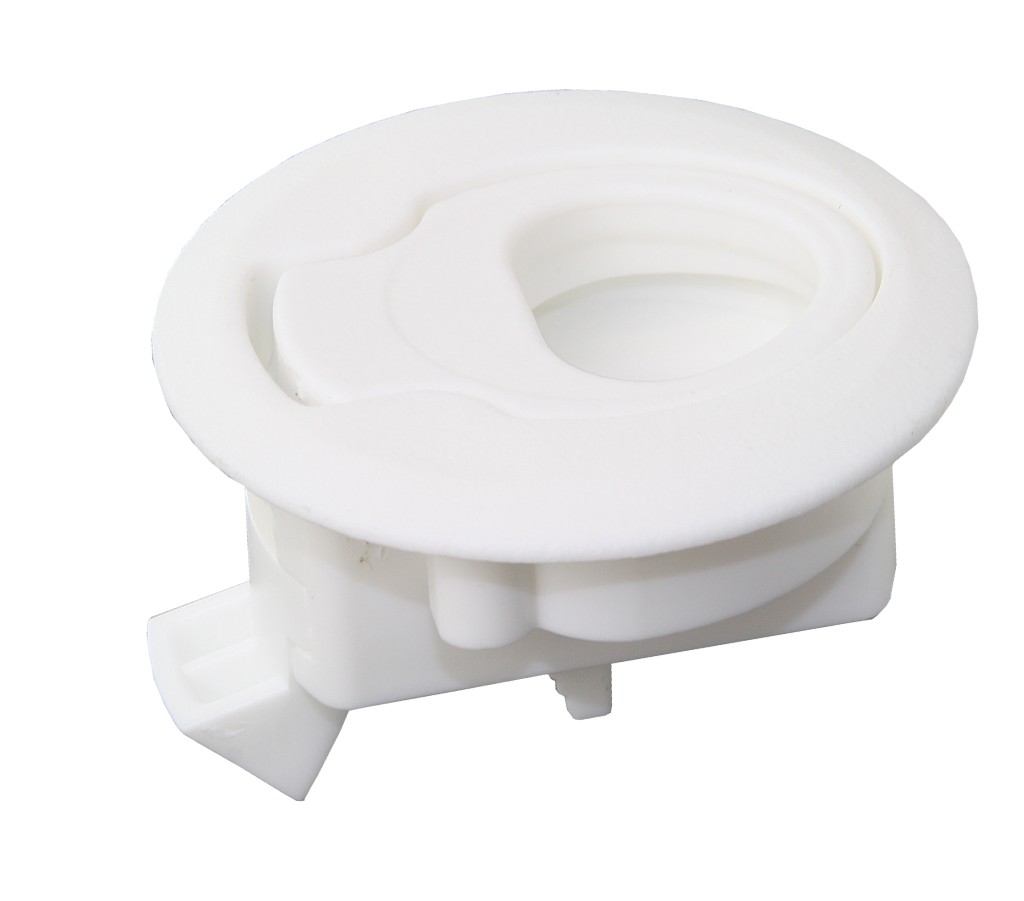 Floor lifter snap fastener, plastic, 61.5mm, white 1 Floor lifter snap fastener, plastic, 61.5mm, white