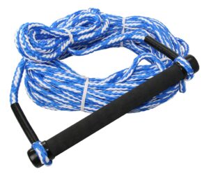 Water ski rope with standard handle, buoyant, 23m, blue