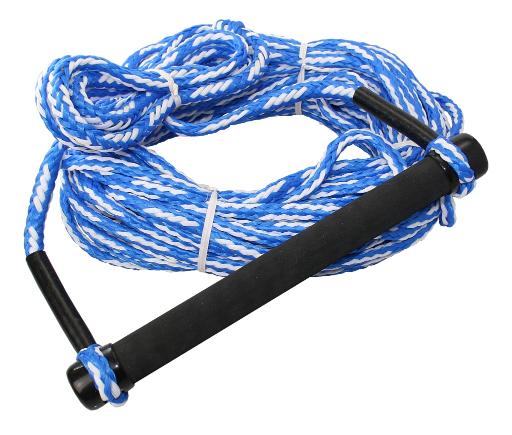 Water ski rope with standard handle, buoyant, 23m, blue 1 Water ski rope with standard handle, buoyant, 23m, blue
