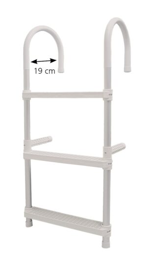Bathing ladder, aluminum/PP, 4 steps