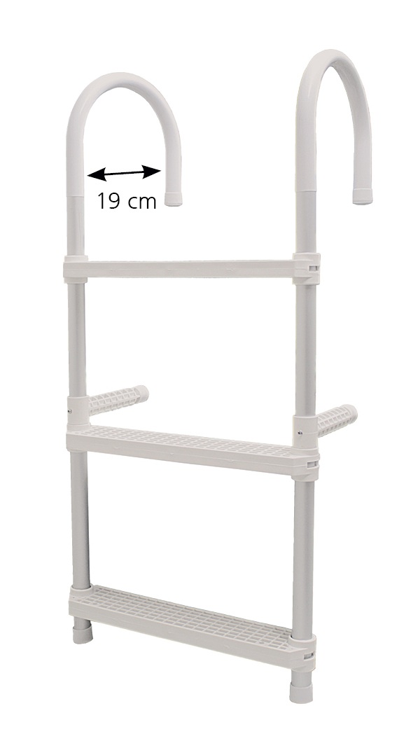 Bathing ladder, aluminum/PP, 3 steps 1 Bathing ladder, aluminum/PP, 3 steps