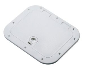 Inspection hatch with locking mechanism ASA 377x277mm white