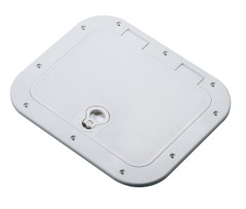 Inspection hatch with locking mechanism ASA 377x277mm white 1 Inspection hatch with locking mechanism ASA 377x277mm white