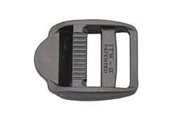 Nylon ladder buckle for 20mm strap, black, 10 pieces.