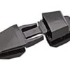 Mini nylon snap buckle for 20mm strap, black, 10 pieces.