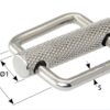Belt buckle with movable bar A4 for 25mm belt, 10 pcs.