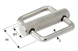 Belt buckle with movable bar A4 for 25mm belt, 10 pcs.